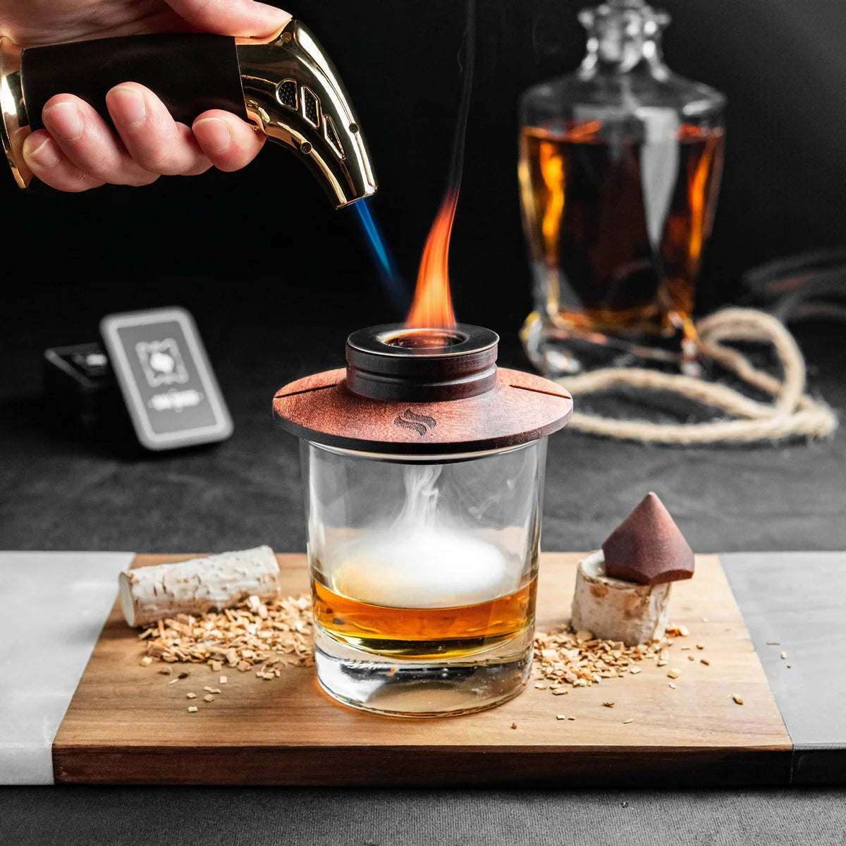 Whiskey rökset med 4 smaker - Ta whiskeyn till nästa nivå!